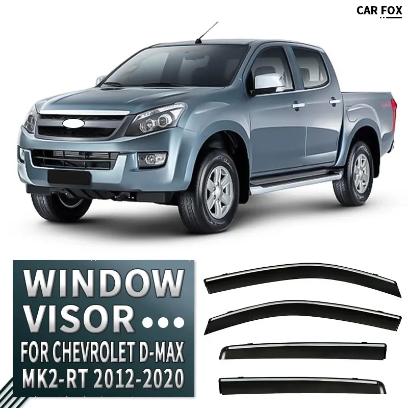 Fit for Chevrolet D-Max Window visor Car Sun Rain Guard Vent Shade Deflector Wind Weathershield Moulding Trim