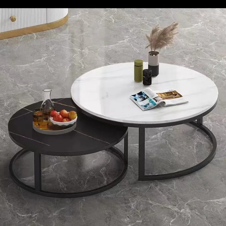 

SGF living room home round table sofa side table modern coffee table rock slab desktop