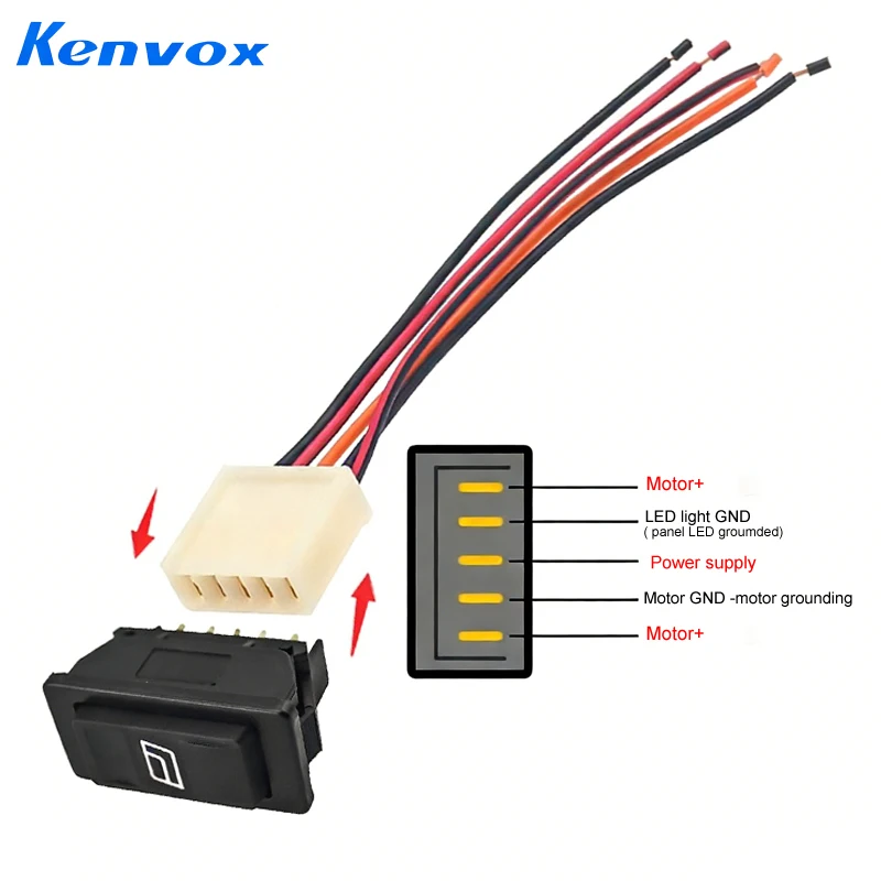 universal car window lifting switch, window glass button, double arrow lifting switch