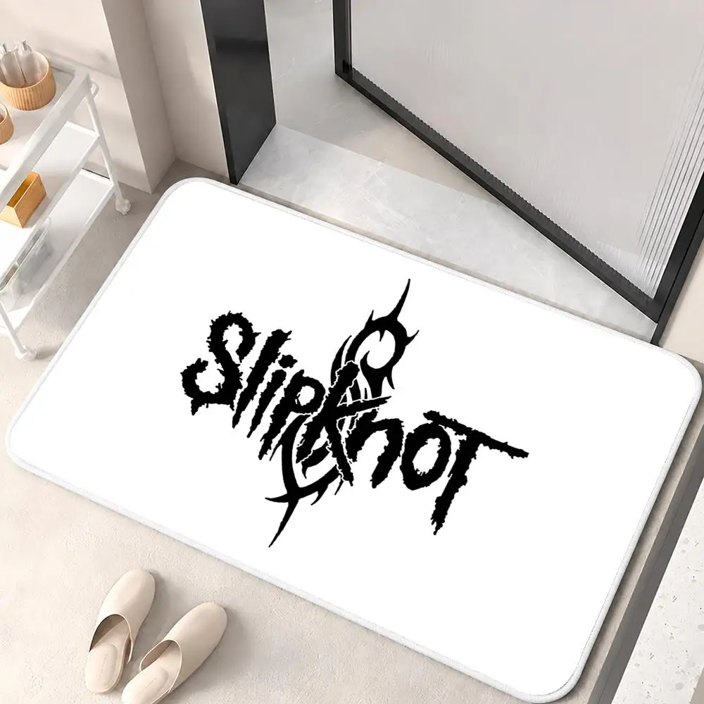 Band S-Slipknot Rock Floor Mat Flannel Rug Soft Non Slip Washable Door Mat for Bathroom Bedroom Kitchen Home Decor