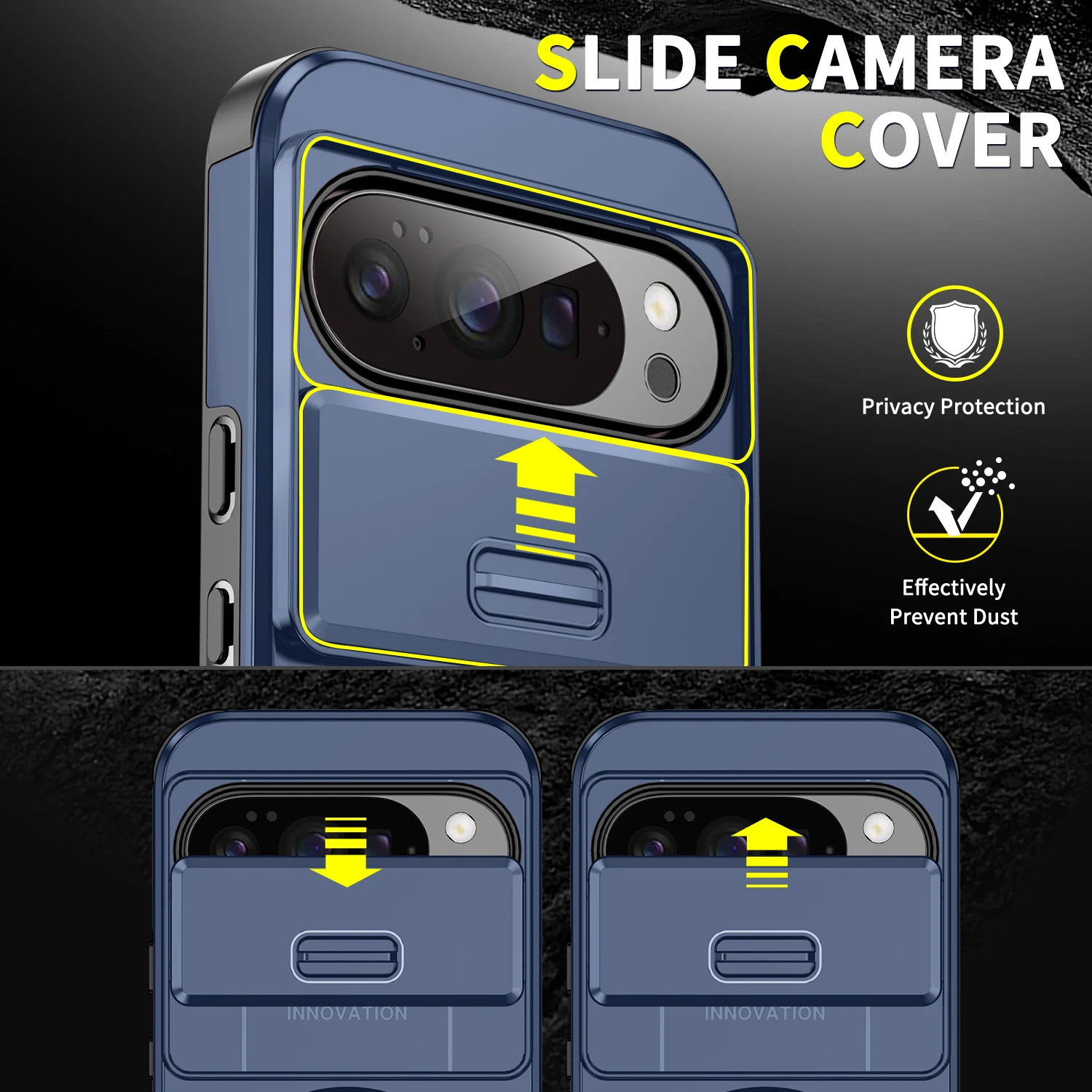 حافظة قوية مقاومة للصدمات لهاتف جوجل بيكسل 10 برو XL Pixel10 8 7 8a 9a Pixel9 غطاء حماية بحلقة الإصبع بطبقة مزدوجة