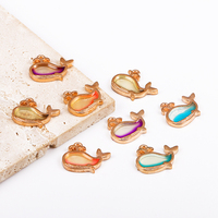 15Pcs 15*20MM Alloy Enamel Whale Charm Stylish Marine Animal Pendant Necklace Bracelet Earrings Jewelry Making Accessories Gifts