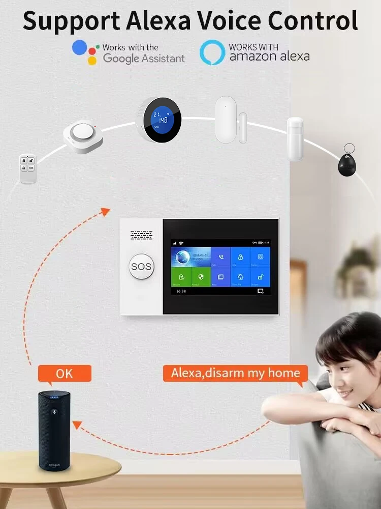Yupa tuya sistema de alarme de segurança em casa inteligente detector pir detectores de portas ao ar
