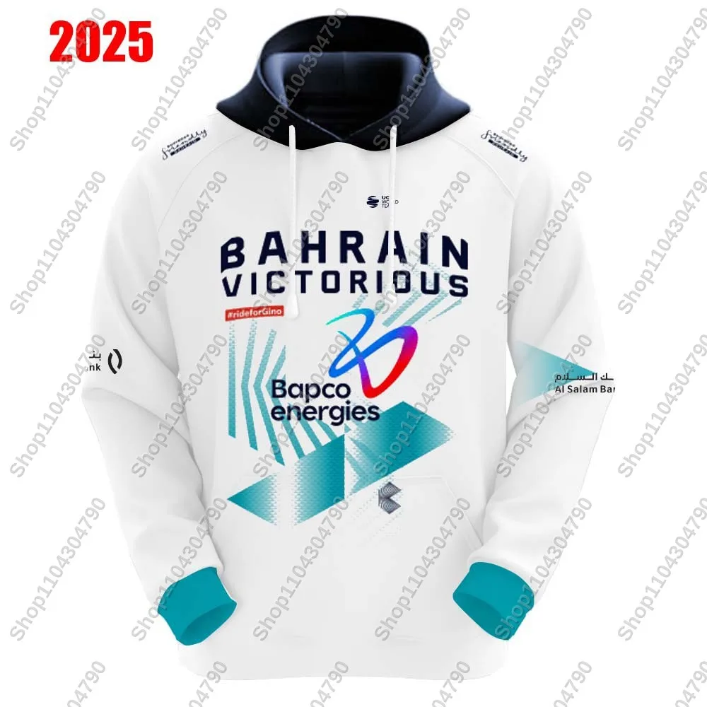 Bahrain Victorious 2025 Team Hoodie Men Casual Sweatshirt Autumn Winter Hoodies Cycling Clothing Hoody Streetwear Sportswear