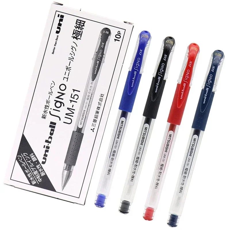Zestaw długopisów żelowych Japan UNI UM-151 z końcówką kulkową 0.28/0.38/0.5mm, szybkoschnące artykuły szkolne, urocze długopisy do pisania. — zdjęcie produktu 5