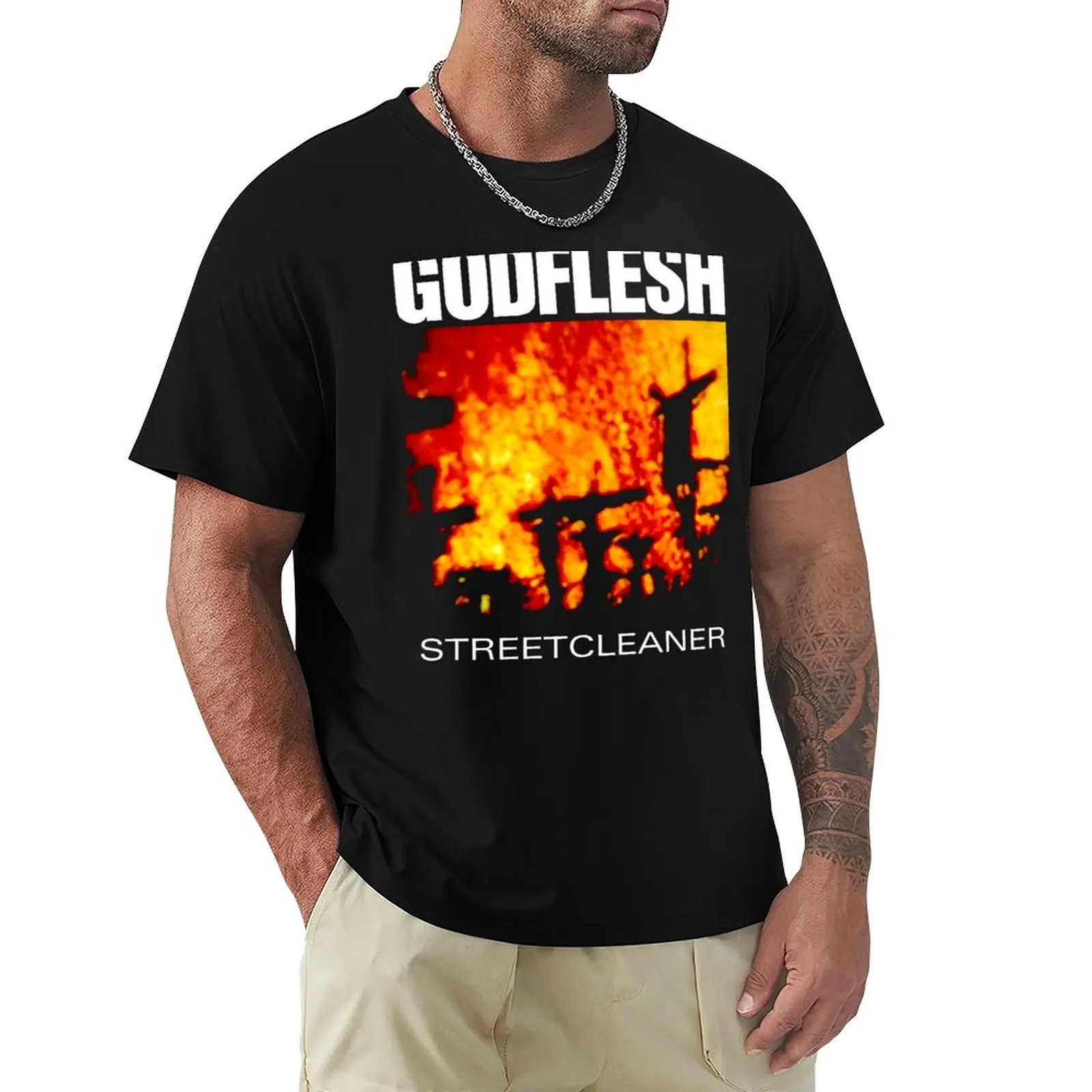 

GODFLESH STREETCLEANER T-Shirt shirts graphic tee Man t-shirt valentines boutique clothes t shirts for men cotton