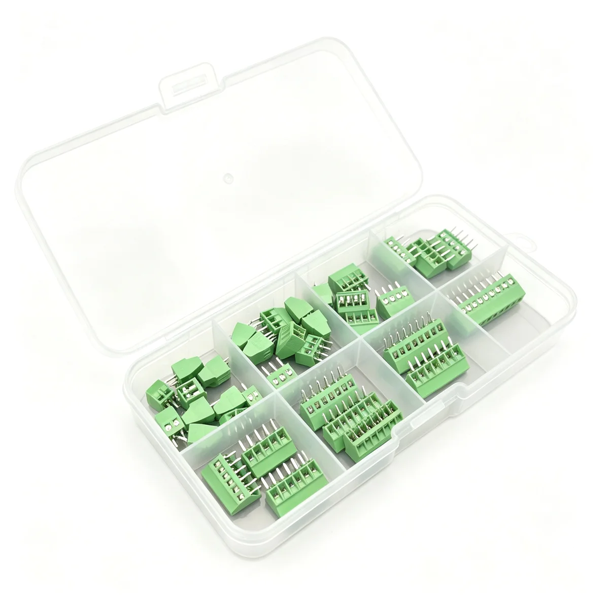 2‑10P 35Pcs KF128 2.54mm PCB Screw Terminal Block Kit Multi Pin Connector For Circuit Board DIY Electronic Industrial Wiring