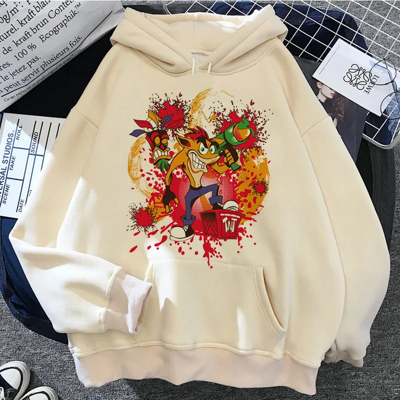 Crash Bandicoot hoodies women aesthetic anime hoddies sweater women aesthetic pulls