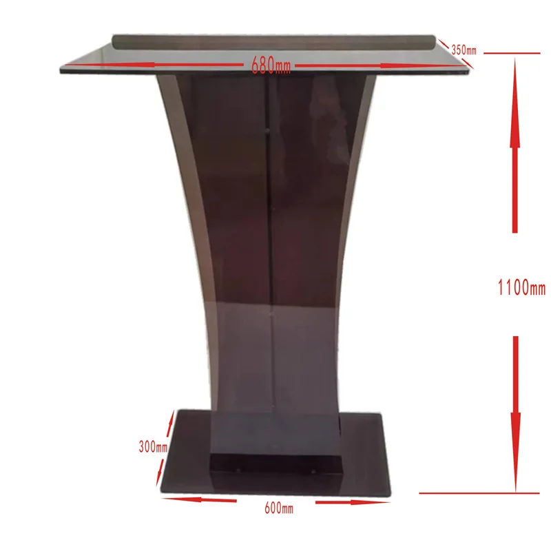 Plexiglass Conference Pulpit Acrylic Podium Brown Church Lectern Pulpit Office and Classrooms