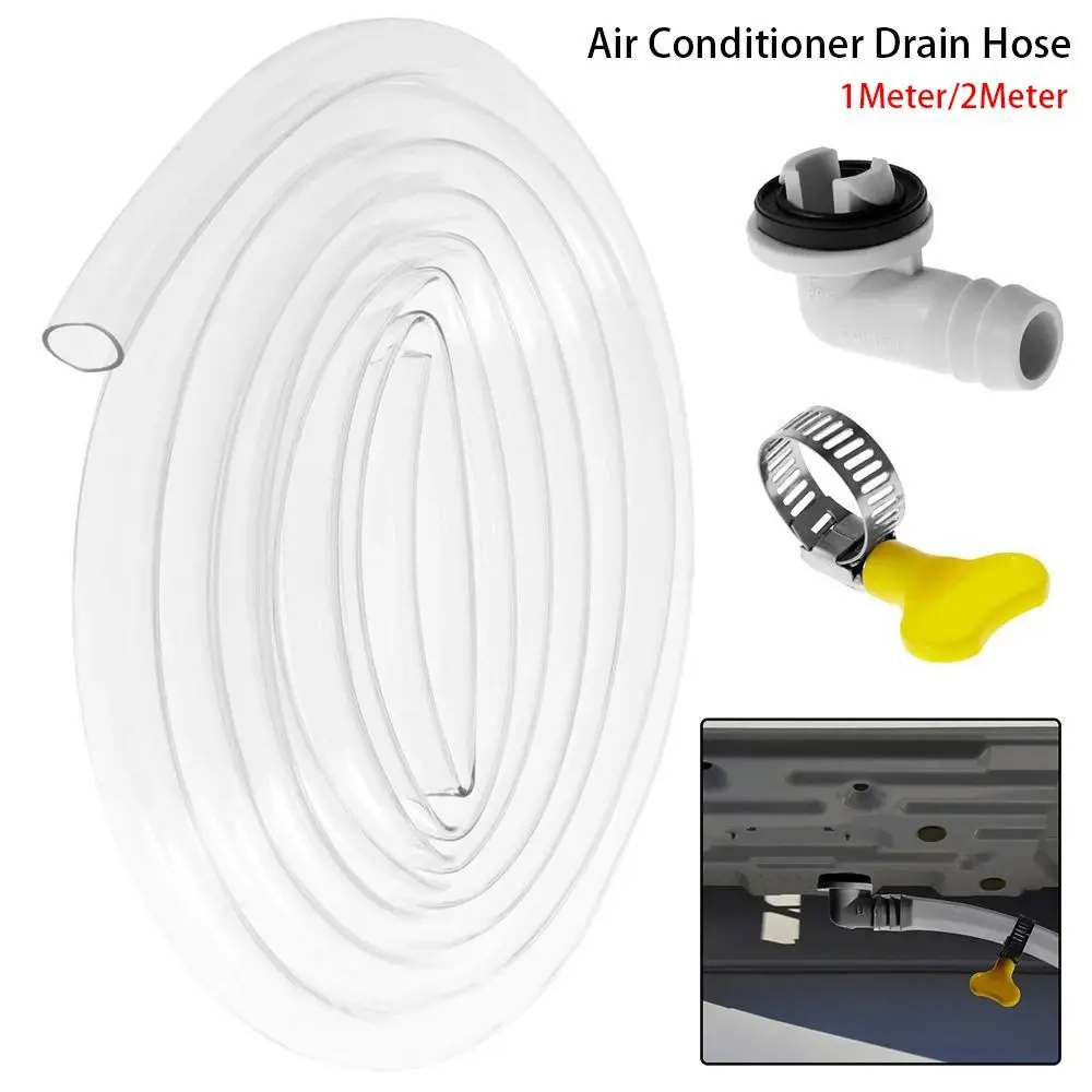 1Set Split Casement Air Conditioner Drain Hose ABS Pipe Drain Kit Extension Hose Connector 1Meter/2Meters Home Improvement