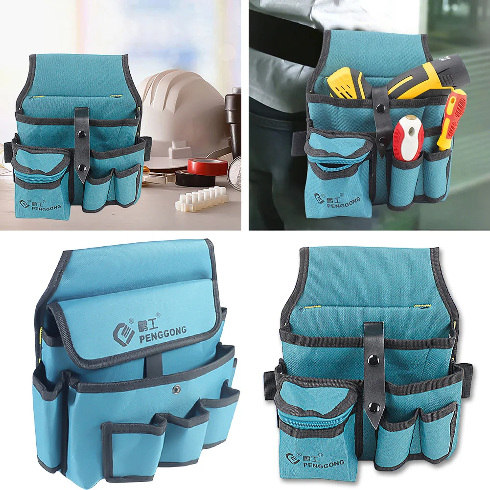 Oxford Cloth Electrician Waist Tool Bag Hardware Tool Bags Organizer Waterproof Multi-pockets Waist Bag Portable Tool Pocket