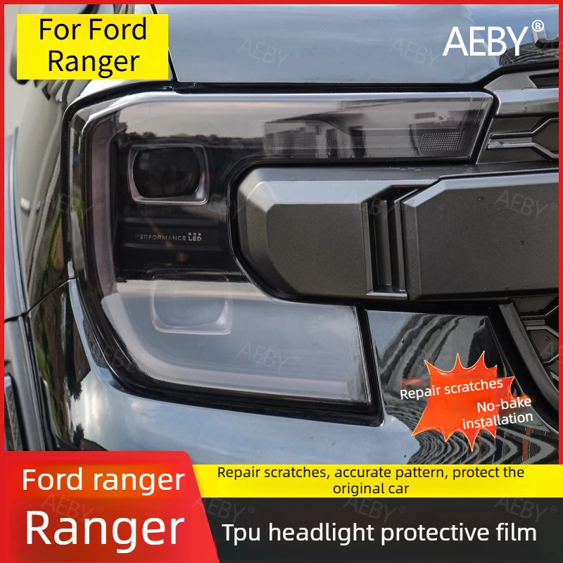 

For Ford Ranger 2022-2026 Headlight protective film anti-scratch UV,Anti-scratch,Protective color changing protective film