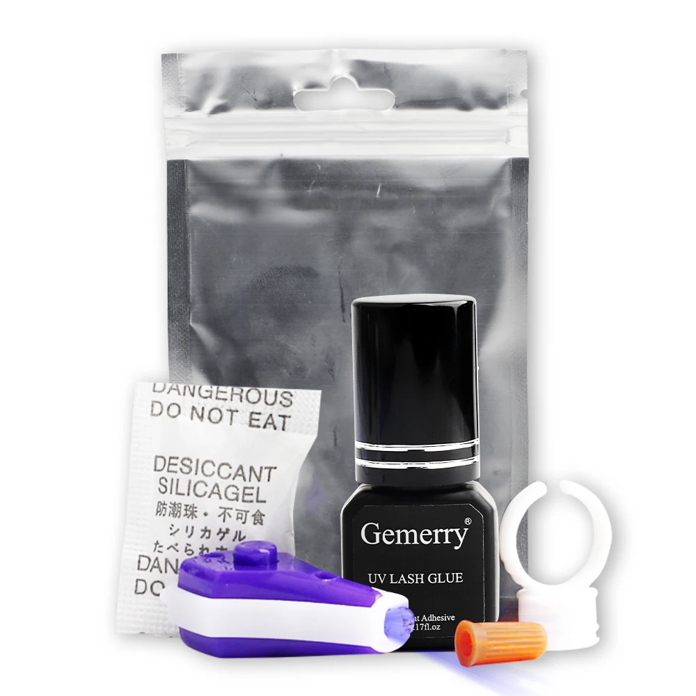 Gemerry UV Lashes Glue 1S Fast Drying Long Lasting Strong False Eye Lash Extension Glue