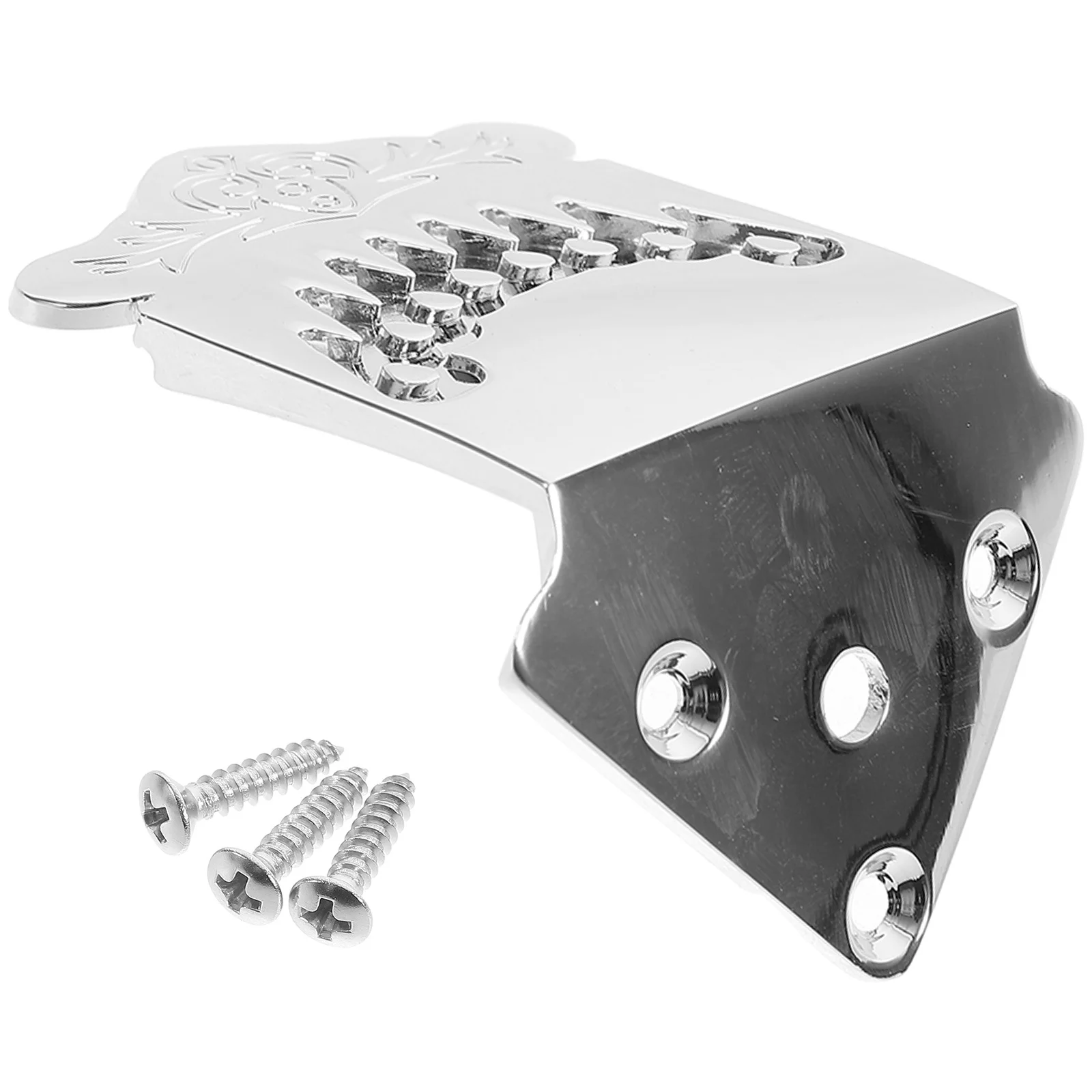 

1 set Metal Mandolin Tailpiece Bridge 8-String Premium Musical Instrument Parts Smooth Durable Triangle Component Nickel Plated