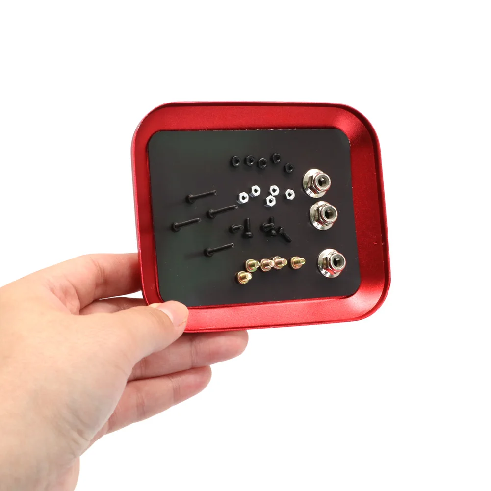 RC Reparatur Werkzeug Aluminium Legierung Magnetische Schraube Tablett Platte Für Flugzeug Auto Boot Crawler Axial SCX10 D90 D110 Modell Reparatur Werkzeug