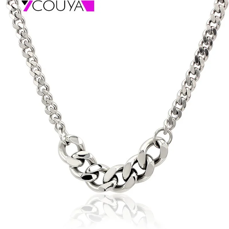 موضة كبح الكوبية سلسلة قلادة للرجال النساء الفضة الذهب الفولاذ المقاوم للصدأ ربط قلادة الهيب هوب مجوهرات Collares 2025 mujer #2