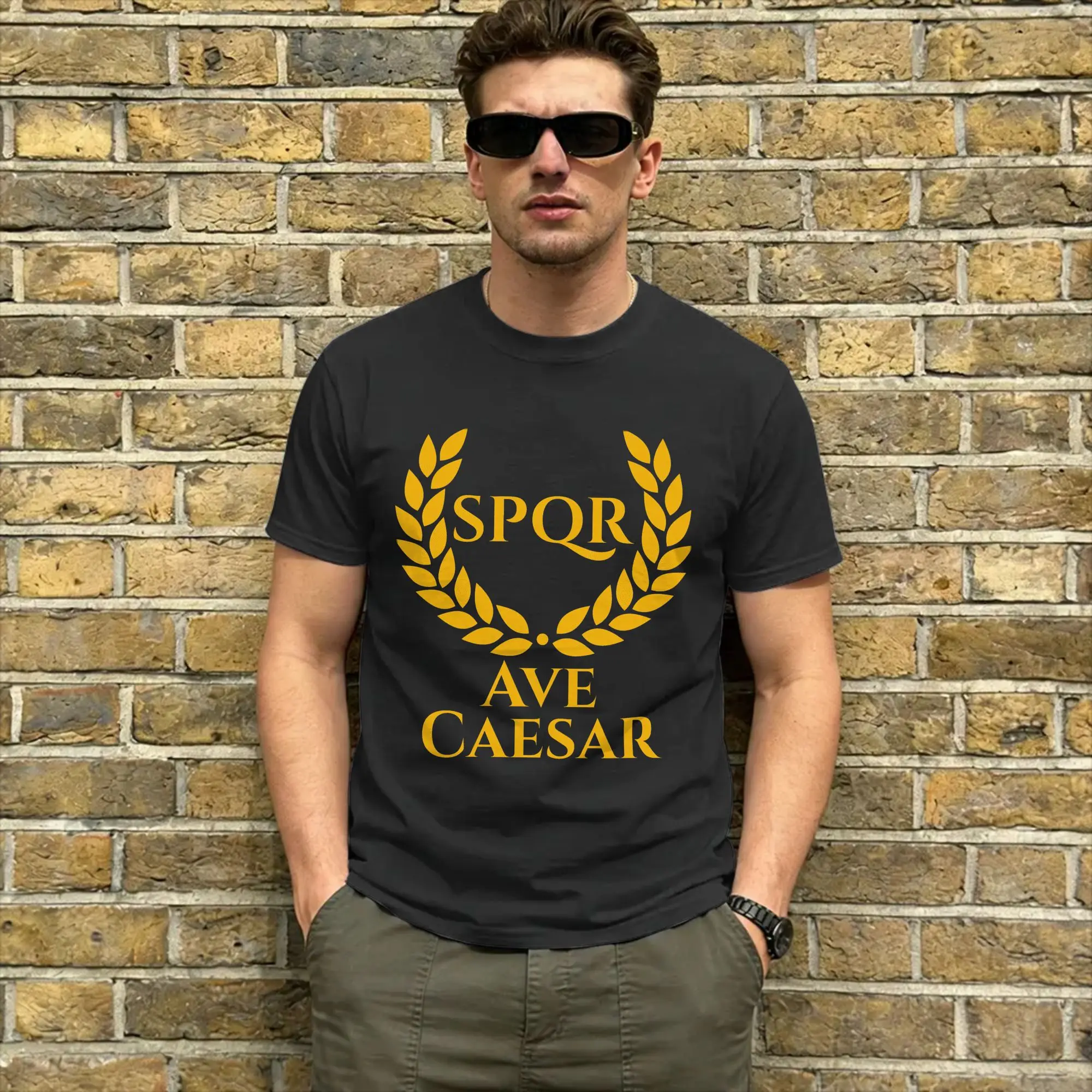 Ave Caesar T-Shirt Summer  Cotton T-Shirts For Men Leisure Casual Tee Shirt Short Sleeves Vintage Clothes
