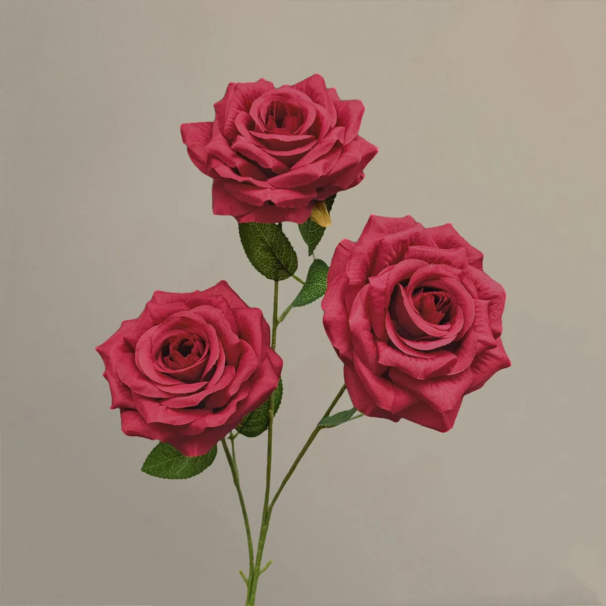 

Yannew 10pcs Artificial Big Rose Flowers with Long Stem 3 Heads Silk Roses Bouquets for Wedding Floral Arrangements Home Decor