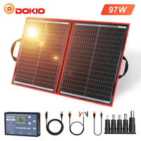 Dokio 18V 97W Flexible Foldable Solar Panel Kit Portable Solar Panel Solar Panel Charger for Boating/Outdoor Camping 12V