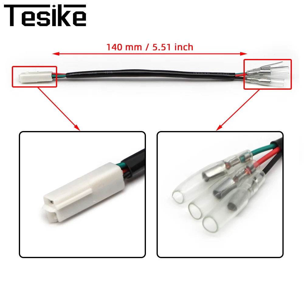 For HONDA Turn Signal Wire Adapter Indicator Connectors Plug Harness Lead CBR650R CBR400R CB750 NC750X Motorcycle Accessories