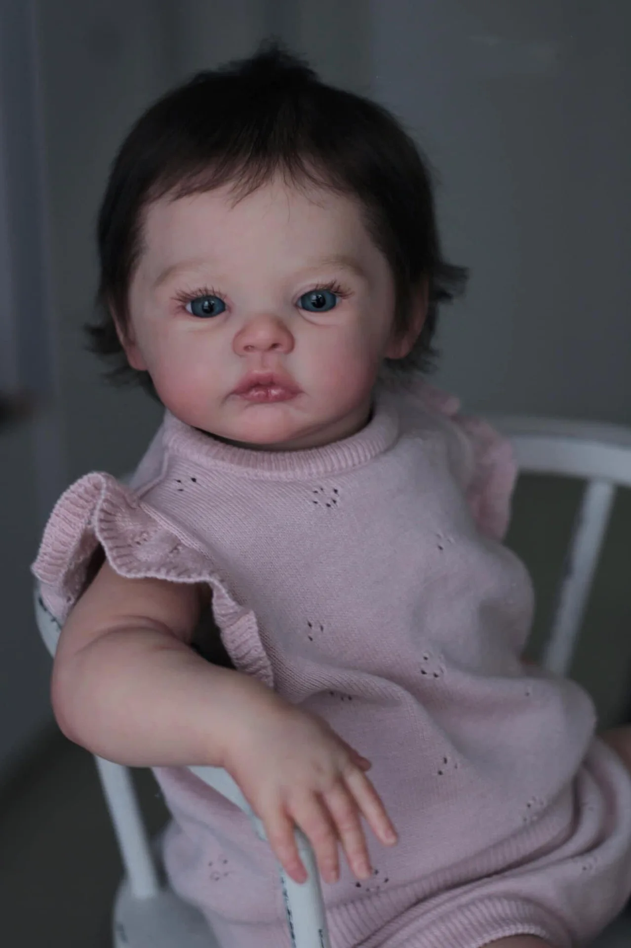 Recém-nascido realista princesa bebê boneca reborn silicone macio flexível 3d tom de pele com veias visíveis mão enraizado cabelo brinquedo do miúdo presente