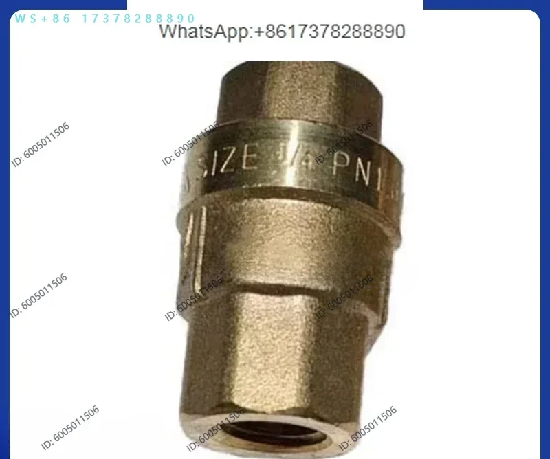 Fusheng check valve 2104100094 air compressor oil return check valve internal thread at both ends spot supply all copper valve