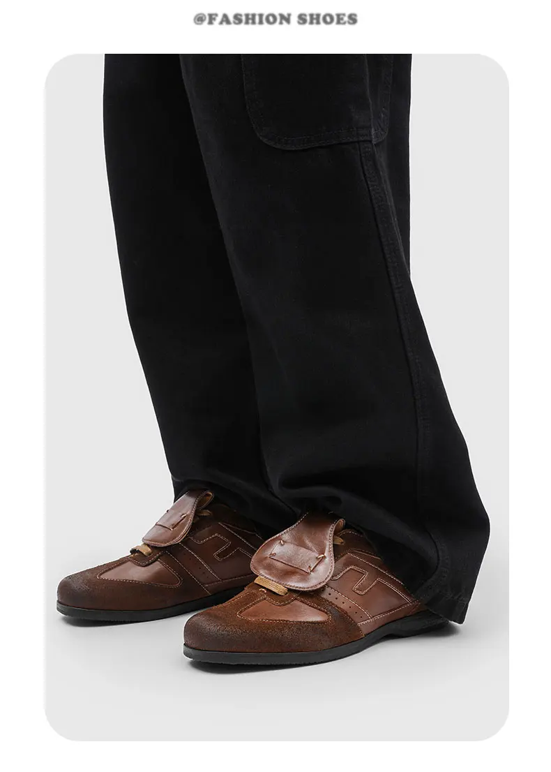 Plus Size 38-46 Handmade Leather Shoes Men Handmade Shoe Casual Loafers Soft Breathable Flats Shoes Men's Moccasins for Driving