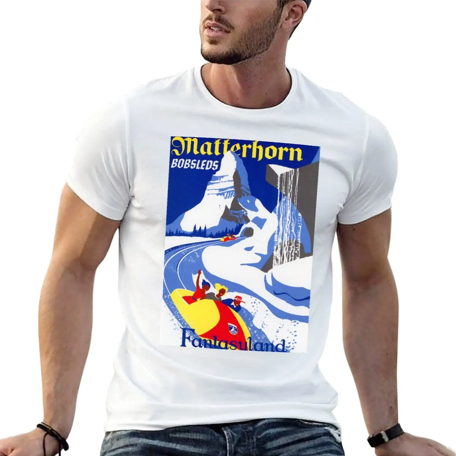 Matterhorn Bobsled Ride 1959 T-Shirt Streetwear Print Tee Shirt