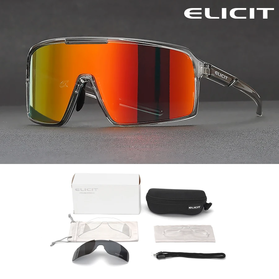 ELICIT Cycling Glasses Men Women Anti-Glare Polarizer Applicable To Fishing Driving Climbing Sunglasses UV400 Protection Eyewear