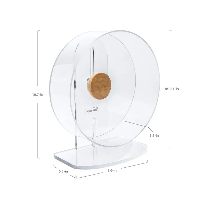 Imagem -03 - Roda de Hamster Silenciosa Acrílica Ajustável para Pequenos Animais de Estimação Exercício Roda Rolante Esteira Brinquedo Conforto Brinquedo Interativo Pet 13cm