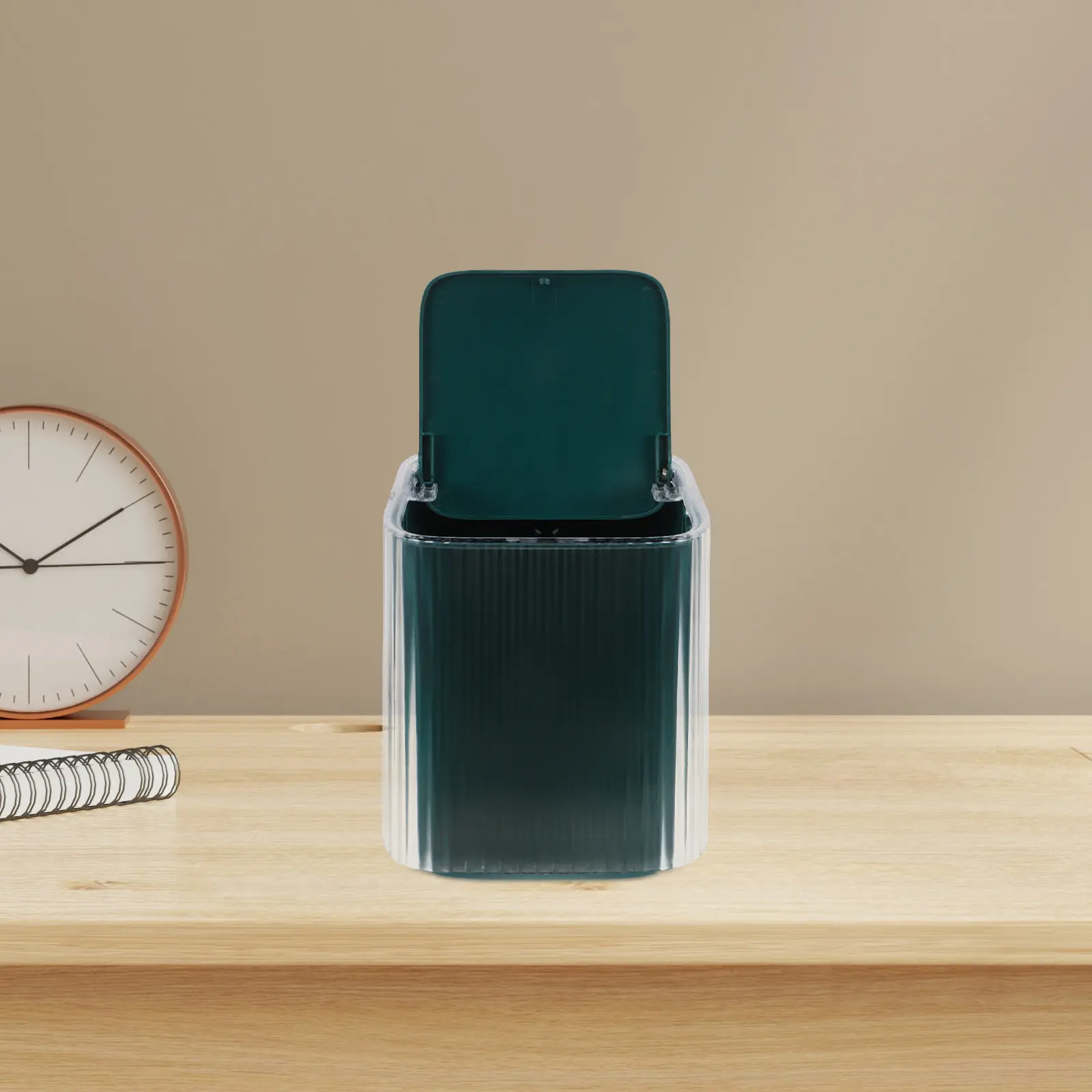Mini Push Top Trash Can Desktop Cute Small Trash Bin for Bedroom Office Tabletop Table Desk Garbage Can with Lid