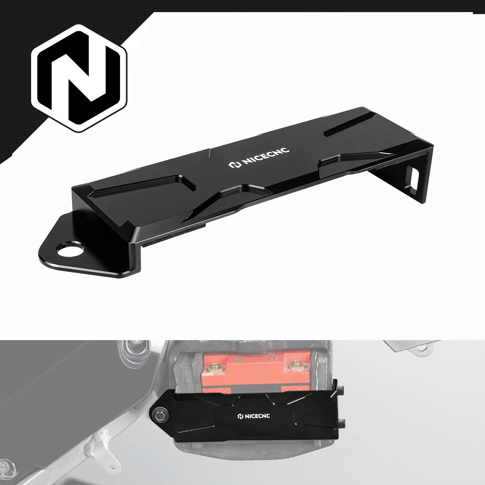 

NICECNC For Suzuki DRZ400S 2000-2024 Battery Holder Bracket DRZ400E DRZ400SM DRZ400 E S SM 00-24 Aluminum CNC-machined Black