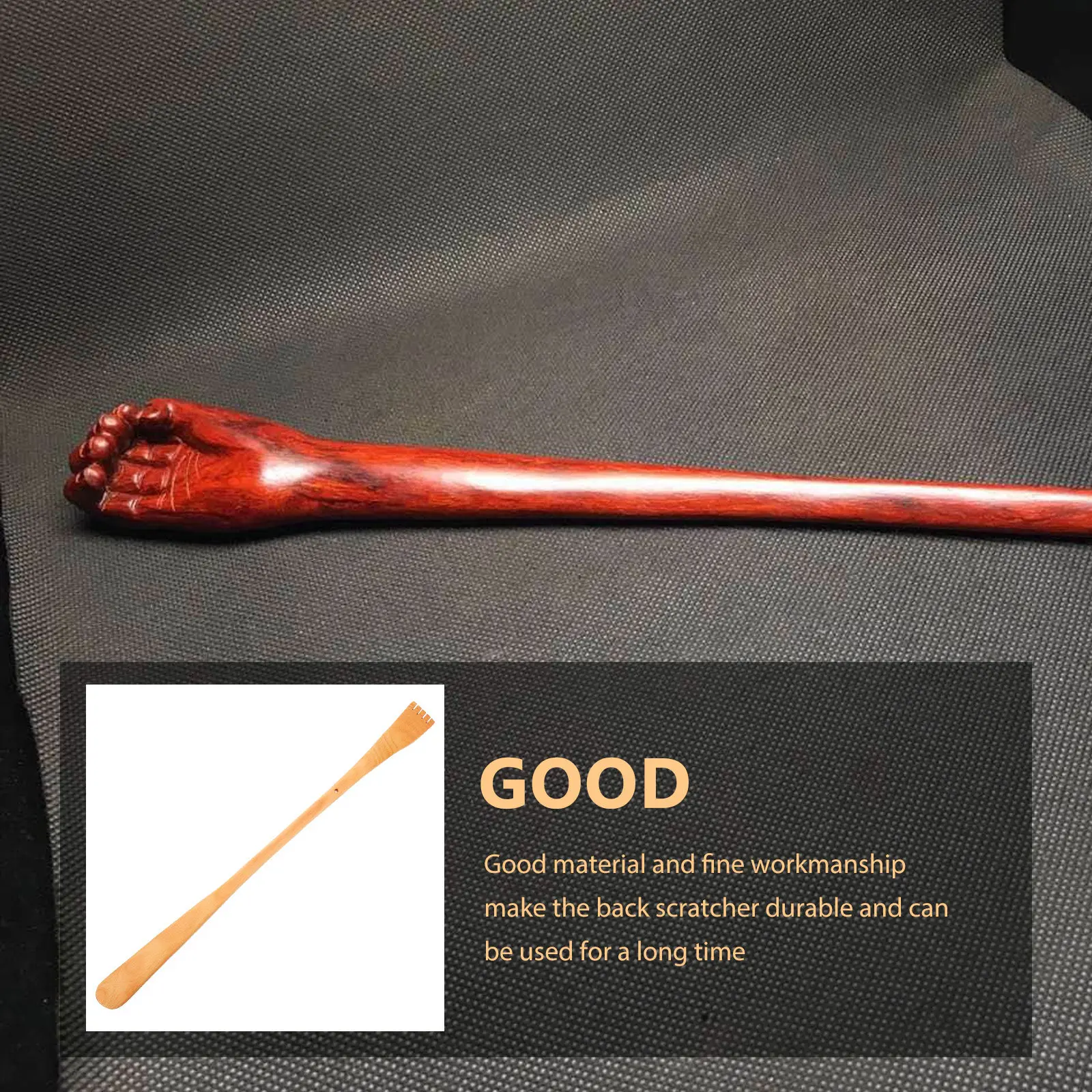 Wood Back Scratcher Long Handle Manual Back Scratching Tool Effective Anti Itch Massager Comfortable Body Scratcher for Men