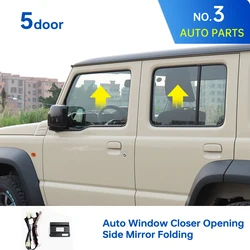 Auto Window Closer Opening + Side Mirror Folding  For Suzuki Jimny 5 door 2024 Accessories