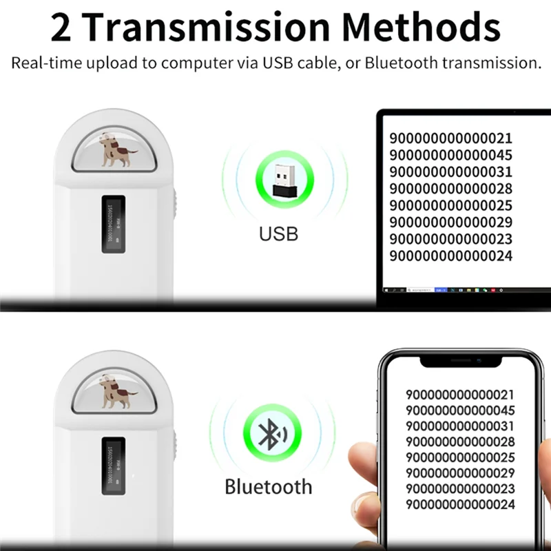 Top Deals 134.2Khz RFID Reader Pet Microchip Scanner Portable Animal Chip Reader For Animal ID Number Identification