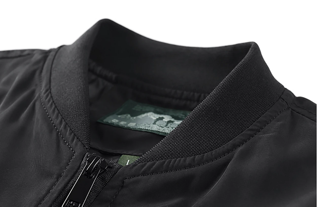 سترة طيران للرجال، ملابس عمل كلاسيكية كاجوال متعددة الجيوب مقاومة للرياح، سترة بيسبول عصرية بلون سادة للاستخدام الخارجي #5