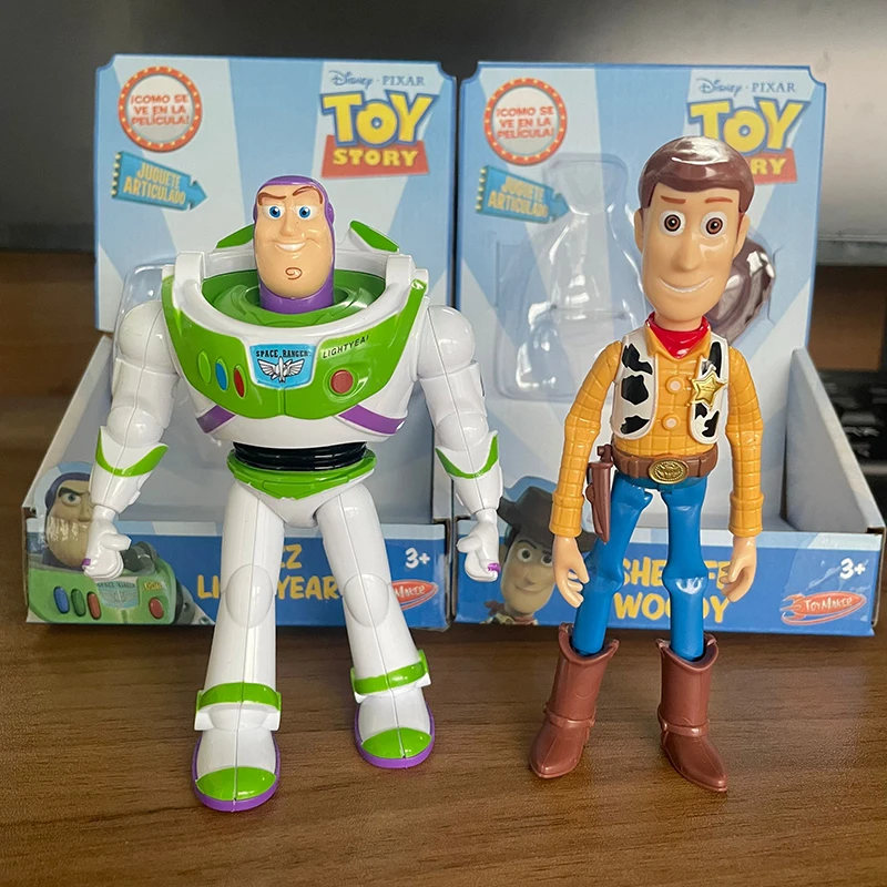 Toy Story Buzz Lightyear Actionfigur Spielzeugmodell Pixar Roboter-Puppe für Kinder Geburtstagsgeschenk Sammlerstück Handgefertigtes Kunstwerk