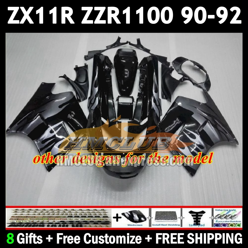 ZX-11R For KAWASAKI NINJA ZX11 ZZR  hot silver 1100 ZX 11 11R 175No.24 ZZR1100 ZX11R 1993 1994 1995 1996 97 98 99 00 01 Fairing