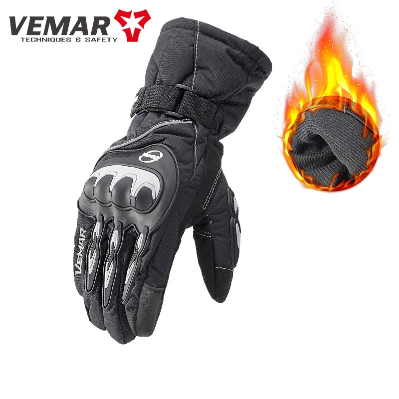 

VEMAR Winter Warm Motorcycle Gloves Men Women Touch Screen Motocross Glove Windproof Waterproof Moto Riding Ski Motorbike Gloves