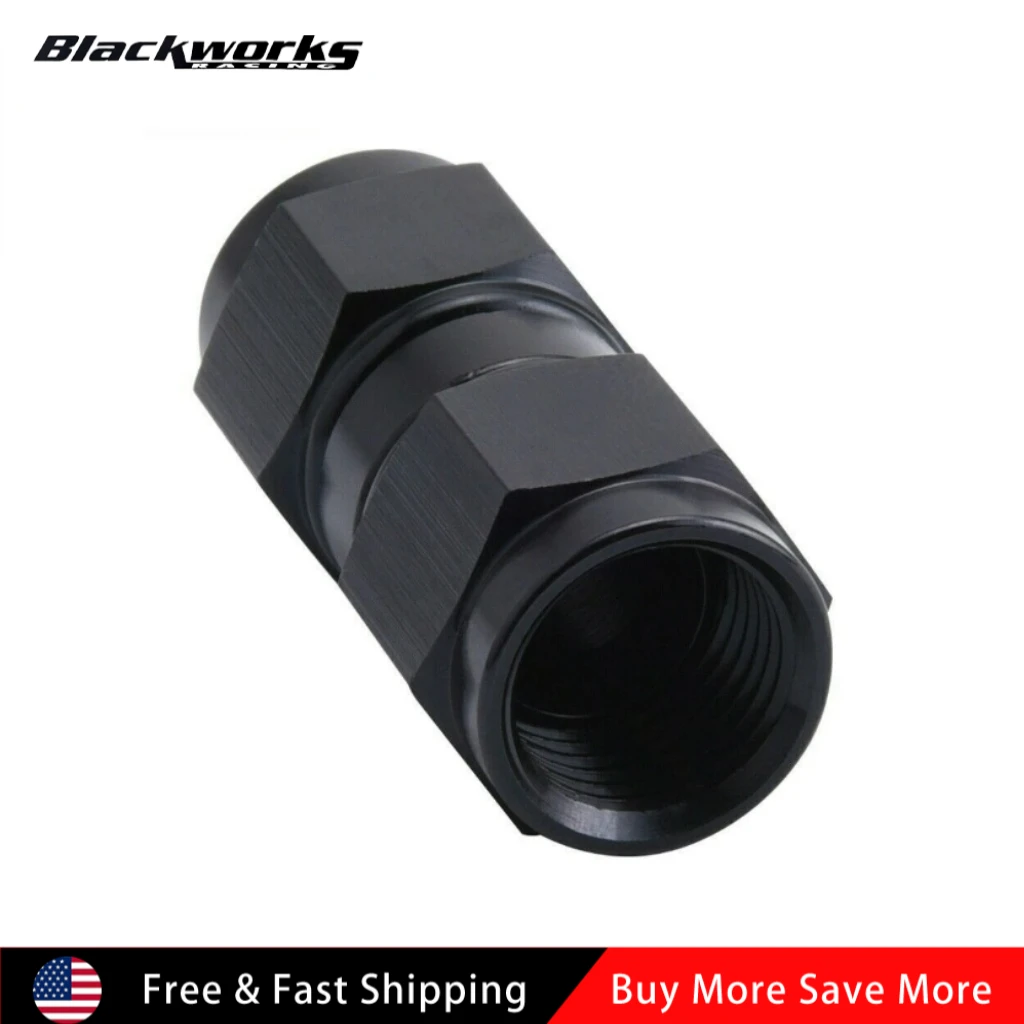 6AN/10AN Female Straight Swivel Coupler Union Fitting Adapter Aluminum Black