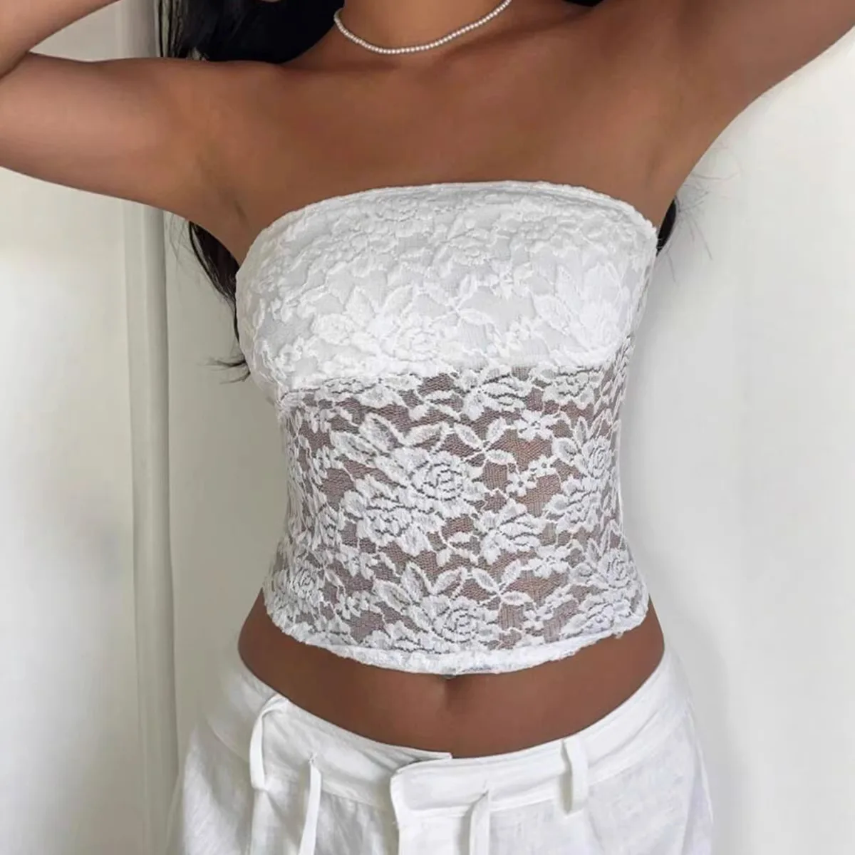 

Sexy Lace Bustier Top Women Summer Sleeveless Corset Tops Fitted Blouse Shirt Tee