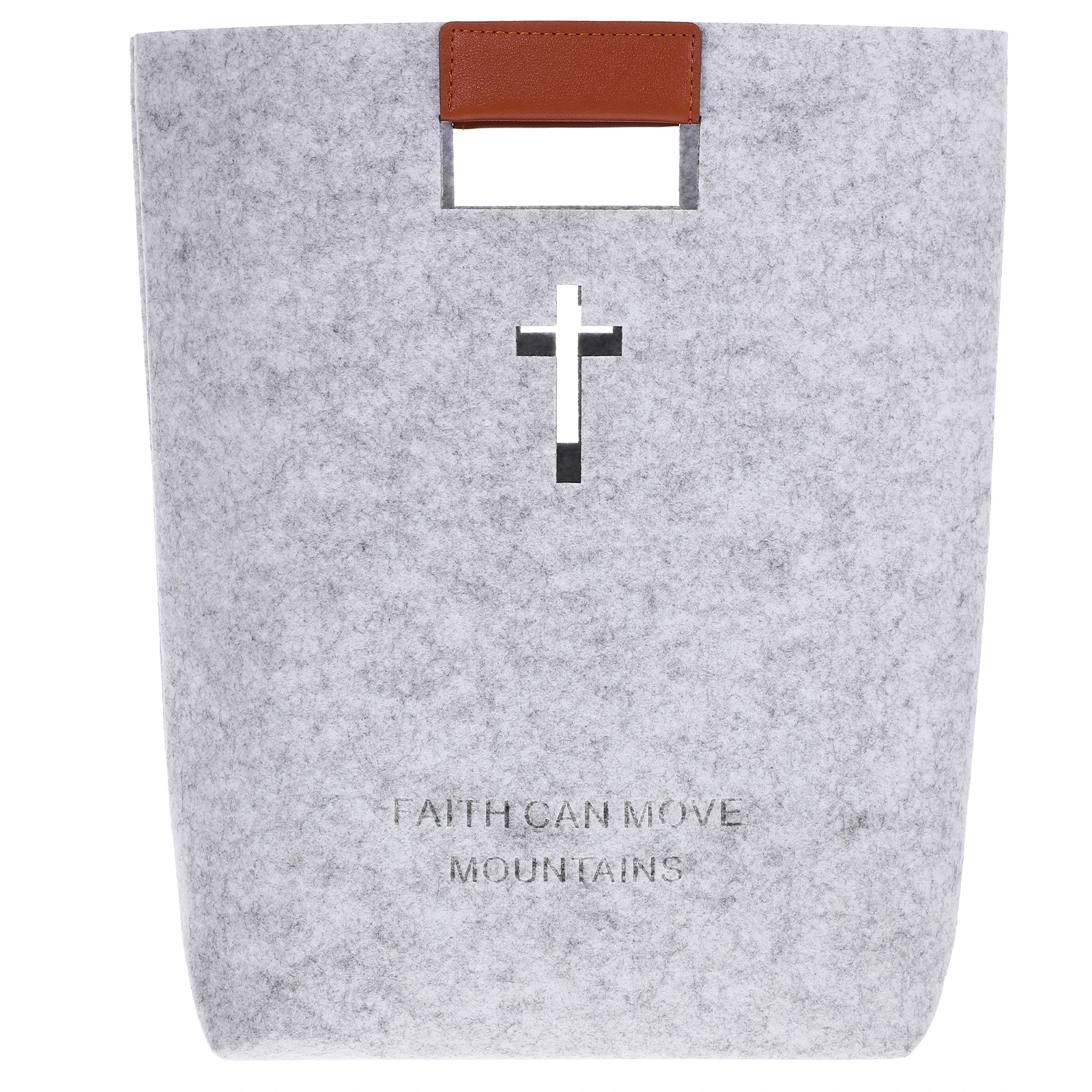

Bible Storage Bag Felt Tote Large Capacity Women Carrying Case Church Study Shopping Bag Gray Bible Accessories Religious Gifts