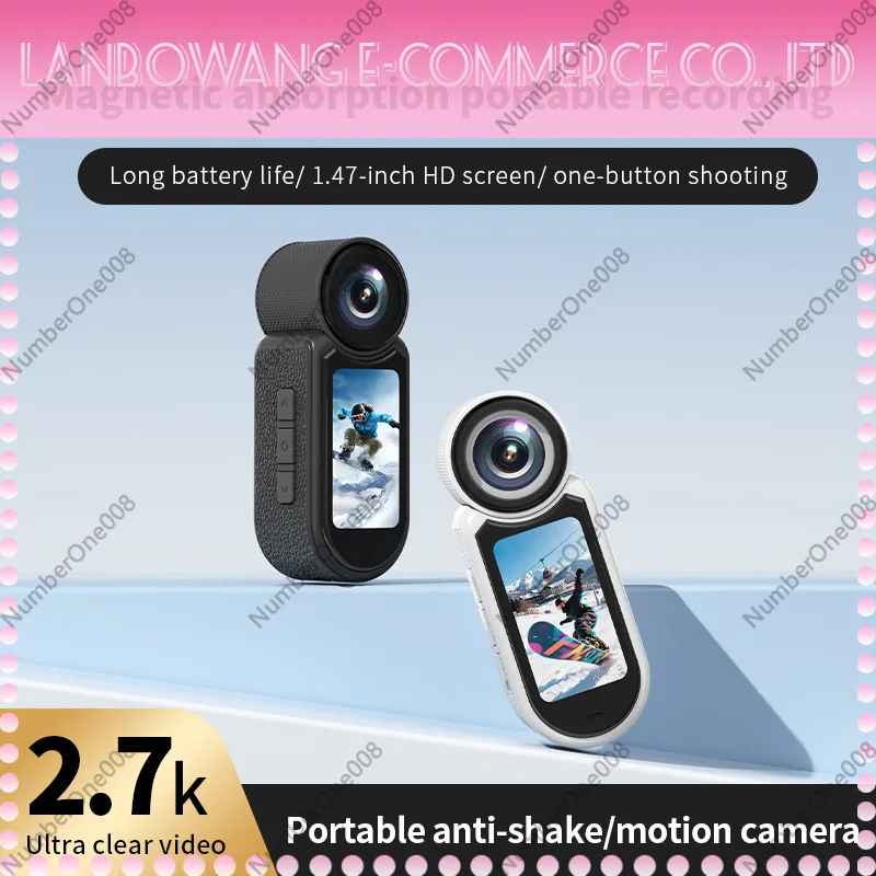 2.7K High Definition Thumb Action Camera Neck Mounted Camera For Outdoor Cycling Electric Motorcycle Car Driving Recorder