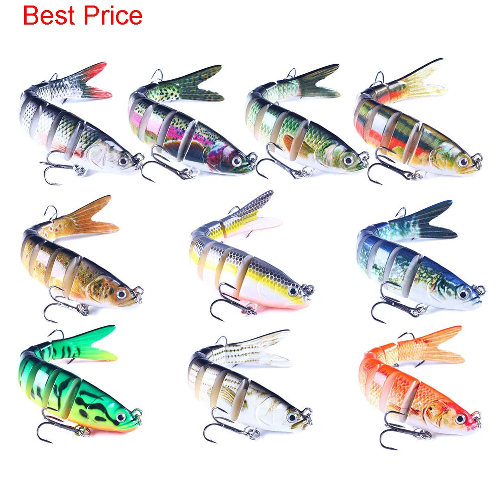 30Pcs Road Sub Multi Knot Fish 8 Segments 13.7cm 27g Bionic Hard Bait 12 Color Road Sub Bait