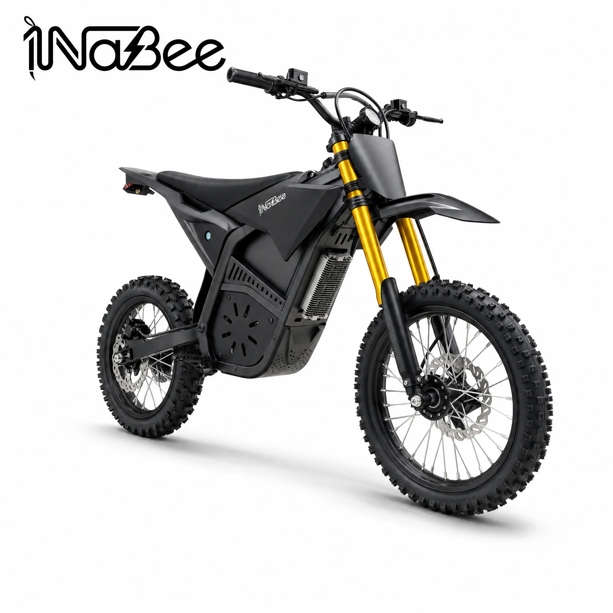 PC-02 Electric Bike 3000W Peak 60V 20.8Ah Lithium Battery 55km/h Fast Off Road Electric Motorcycle Heavy Duty Hydraulic Disc Brakes IPX5 Waterproof Pit Bike Front Rear Suspension Electric Dirt Bike for Adults