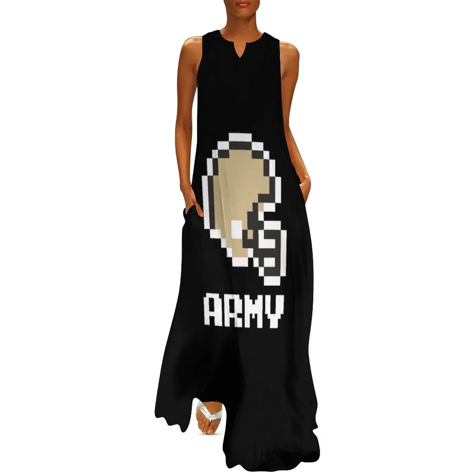 

Army Black Knights (Tecmo Super Bowl Football Helmet) Long Dress cocktail dresses evening dress women women long dresses