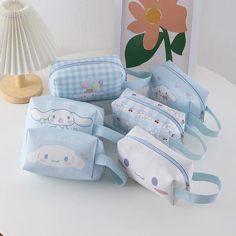 Sanrio Pencil Case Cartoon Cinnamoroll Student Handbag Large Storage School Stationery Storage Bag Children Girls Birthday Gift