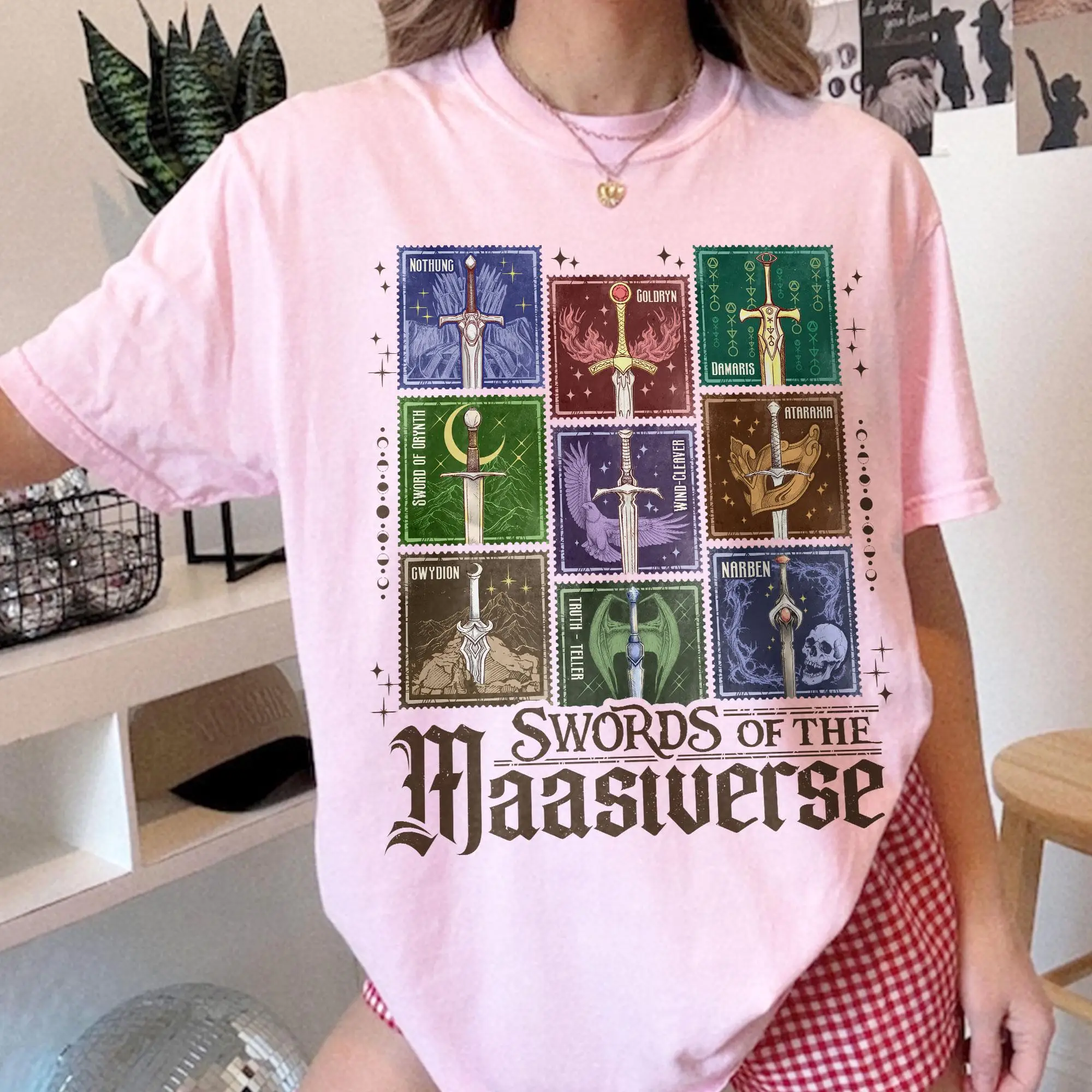 ACOTAR Swords of The Maasiverse Shirt, SJM Bookish Fans TShirt, Galathynius, TOG Crescent City, Nesta Archeron T-shirt