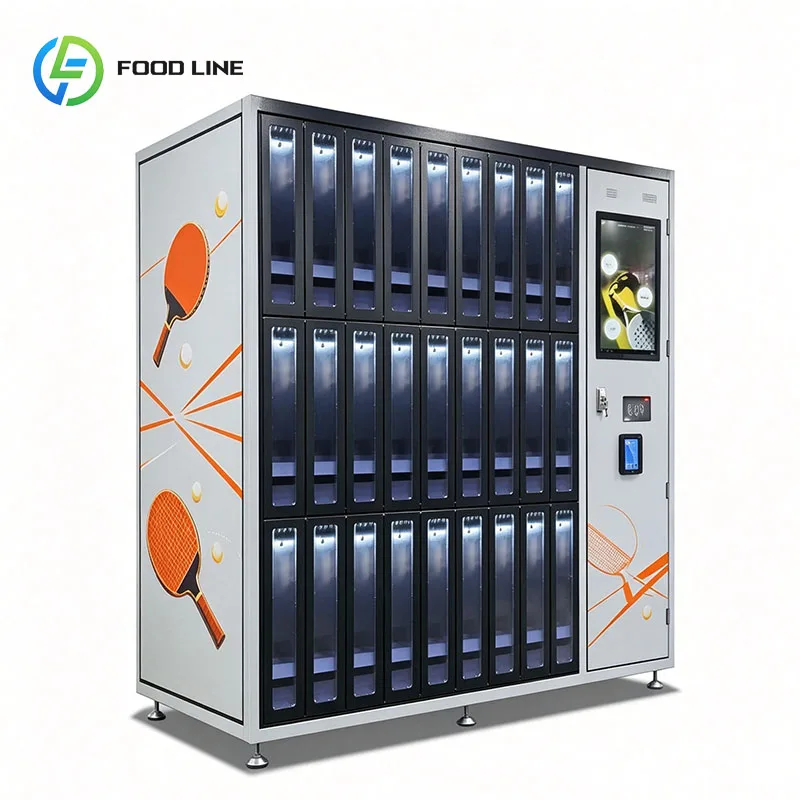 Ping Pong Paddle Vending Smart Locker Table Tennis Balls Touchscreen Payment Sports Equipment Machine Customized