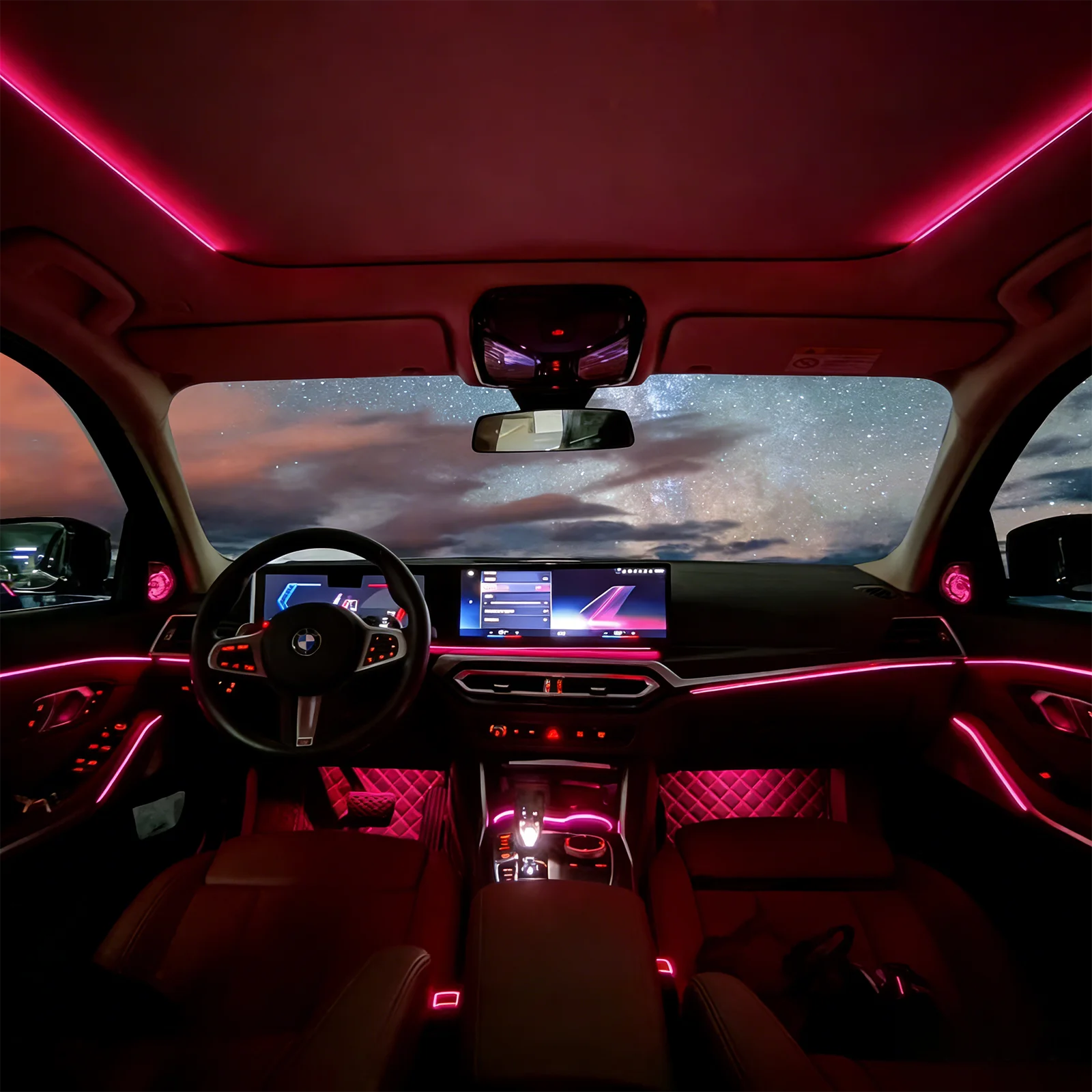 Ambient Light For BMW 5Series G60 G68 2018-2021 Panoramic Sunroof Side LED Strip Interior Lighting Original Protocol Synchronize